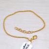 6+1"inch Brass Bracelet C - PBB999  18K Yellow Gold Plated Plain Chain Bracelet